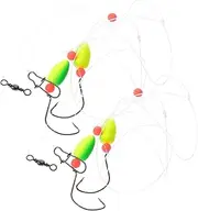 4pcs Portable Fishing Hooks Durable Stainless Steel Swivels Floats for Saltwater Angling Lightweight Tackle for Sea Fishing Enthusiasts