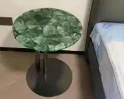 Green Agate Stone Table | Semi-Precious Stone Table | Unique Gemstone Furniture