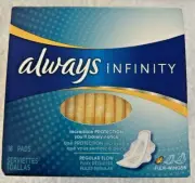 NWT Always Infinity Regular flow pads wings 18 count box unopened