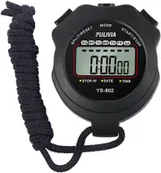 Stopwatch Timer Lap Split Digital Stopwatch with Clock Calendar Alarm, Large Dis
