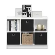 Furinno Bookcases + Bookshelve Simple Stylish Design Horizontal White/Black