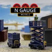 PAINTED - N Scale Gauge 1:148 Scissor Lift Mobile Platform (Factory 1:160)