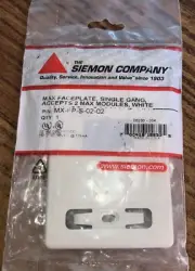 Siemon MX-FP-S-02-02 - MAX FACEPLATE - SINGLE GANG - ACCEPTS 2 MAX MODULES WHITE