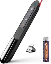 USB/Type-C 2 in 1 Presentation Clicker for Powerpoint, Hyperlink Volume Control Wireless Presenter Remote Presentation Pointer Slide Advancer PPT Clicker for Mac iPad Computer Laptop