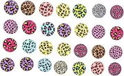 CIMAXIC 100pcs Leopard Print DIY Jewelry Accessories Flat Back Cabochons for Crafting Decoration Unique Patterns for Bezel Settings and Patches