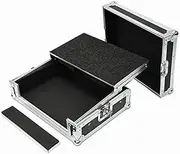 Fly-Drive Case for 1 Mixer Cd Player Laptop Engineered to Hold Turntables, Mixer, Cd Players. Internal Midway Equipment Shelf Complete with Heavy Duty Piano Style Hinges Deejay LED TBHCKMIXLT