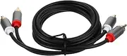 BELLIFFY Audio Cable Speaker Wire to Av Cable for Jack Cables Subwoofer Auxiliary Cord Compatible DVD Player 3. Length