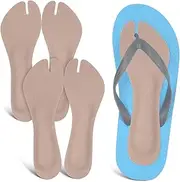 EXQUIMEUBLE 2 Pairs Leather Support Feet Cushion Shoe Pads Inserts Sandal Insoles For Sandals Grip Comfortable Soles for Shoes Women Sandal Pads Foot Insoles Shoe Inserts Foam Beige
