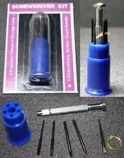 6 pc Screwdriver / Scriber Kit 2 Flat 1 Phillips 1 Scriber w/ Chuck Style Handle