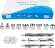 ZEIZOMZER Diamond Dermabrasion Head, Microdermabrasion Kit (9 Tips and 3 Wands and 1 Pack Filters), Facial Exfoliator Tool for Home