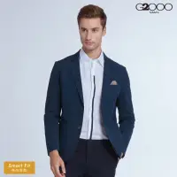 在飛比找momo購物網優惠-【G2000】時尚雙釦平紋式西裝式外套-藍色(1811217