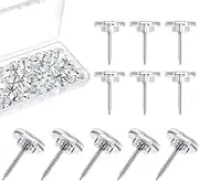 Clear Push Board Pins for Pinboard, 150Pcs Drawing Map Pins with Storage Box, Thumb Tacks for Cork, Notice and Bulletin Boards - Perfect for School & Office Use