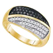 1/2CTW-Diamond BLACK BAND
