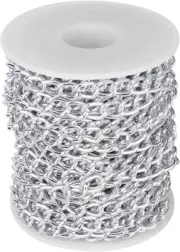 33 Feet Large Aluminium Curb Cuban Chains 10M Gold/Silver Plated Twisted Cable L