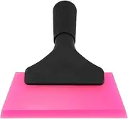 GANAZONO Handheld Water Scraper with Soft Rubber Blade Slip Auto Wiper for Car Windows Windshield Glass Doors Shower Compact Lightweight Design for Efficient Cleaning Rosy Color