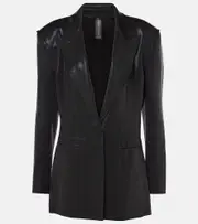 [Norma Kamali] Norma Kamali Lamé blazer AU 12 black