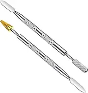 2 Pieces Leather Edge Dye Pen Leather Edge Printing Tool Leather Craft Dye Pen Oil Paint Roller Applicator for Leather Craft DIY Working (Round Head and Tapered Head)