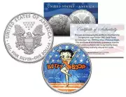 BETTY BOOP Colorized 1oz American Silver Eagle Dollar Coin OFFICIALLY LICENSED