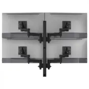 Atdec AWMS-4-4675 Quad 460mm Monitor Arms on 750mm Post and Heavy-Duty F Clamp D