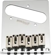 Wilkinson 52.5mm(2-1/16 inch) 6 Saddles ModernTelecaster Bridge for American Standard Tele Guitar, Chrome