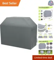 Easy-to-Clean 55-Inch Charcoal Grill Cover with Secure Hook and Loop Closure