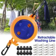 8 Meters Clothesline Retractable Washing Line Travel Clothesline with 10·.,C