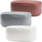 Reart Stone Air-Dry Clay 15LB Wih 3 Colors White, Gray & Terra Cotta 5Lb Each- I