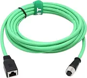 Ethernet Network Adapter Cable M12 4 Pin D Code to RJ45 Jack Cat5e for SICK Keyence IV2 SR-1000 Barcode Reader Datalogic Scanner Matrix 210N 300N 450 DS5110 2m