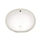 Sarlai Bathroom Sinks 19" Undermount Vanity Oval Porcelain Ceramic Vessel White