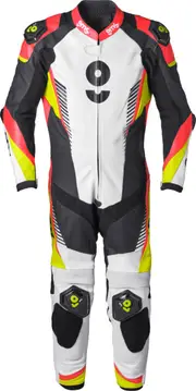 GMS-Moto GRC-1, leather suit 1pcs. , color: Black/White/Red/Yellow , size: 54