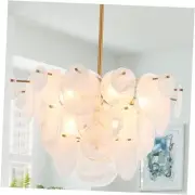 Dia 28 Inch, Modern Glass Chandeliers for Bedroom, Gold Dining Room Light