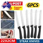 6 Pcs Stainless Steel Steak Knives Set Serrated Dishwasher Safe Dinner Knife Set