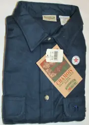 UNUSED VTG 1980s FIVE BROTHERS CHAMOIS SHIRT! JOE CAMEL LOGO! MADE IN USA/NOS/XL