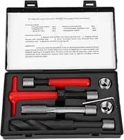 11Pcs M16x2 Thread Repair Kit, Stainless Steel Twisted Drill Tap Wrench, Threaded Insert Tool for High Voltage Switchgear, Microwave Communication, Auto Parts Repair