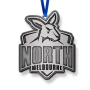 North Melbourne Kangaroos AFL Metal Ornament Christmas Tree Decoration