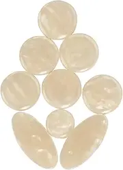 SHANGLIN 9pcs White Mother of Pearl Shell Key Button Inlays for Tenor/Alto/Soprano Sax Saxophone