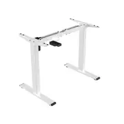 Loctek Electric Standing White Desk Frame Only Single Motor Two-Stage, Height [ET114G(IB) White]