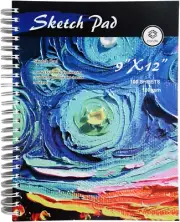 9"X12" Sketch Book, 100 Sheets (68 Lb/100Gsm), Spiral Bound Artist Sketch Pad, D