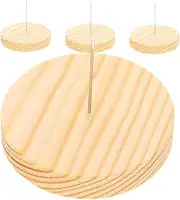 OHPHCALL Elegant Crochet Doll Storage Holder 4 Pack Wooden Base Felt Doll Stand Rack Perfect for Showcase