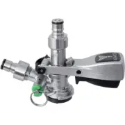 KOMOS® Stainless Steel S-Style Keg Coupler with Ball Lock Quick Disconnect (QD)