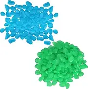 GANAZONO Glowing Stones Set of 200pcs Luminescent Stone Pebbles for Aquariums Fish Tank Yard Fairy Garden Landscape Pathway Lighting