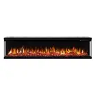 New Fenton 3 Sided 72 Inch Recessed Wall Mounted Electric Fireplace Heater