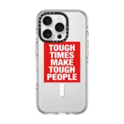 iPhone 16 Pro Clear Case MagSafe Compatible Tough Times iPhone Case by Quotes by Christie