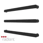 Radiant ASPEN 12V Single Flat Towel Rail-800mm-Matte Black(1 Piece)