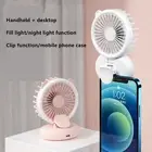 Mini Fan Wearable Low Noise Led Mini Folding Hanging Neck Fan Usb Charging