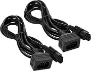 CUENSTOP 7 Pin NES Controller Extension Cable, 2-Pack 1.8M/6FT Replacement Controller Extension Cable for Nintendo Entertainment System NES (1985), not for NES Classic (2016).