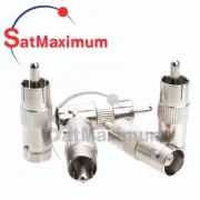 BNC Female to RCA Male ADAPTER Coaxial Connector / Coupler Plug RG59 CCTV - LOT