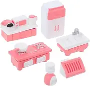 10pcs Miniature Kitchen Accessories Mini Fridge Pretend Play Water Cooler Tiny Water Dispenser Dollhouse Furniture Landscape Decor Kitchen Set Miniature Furniture DIY Decorations