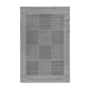 Dill Leaves Black Grey Roll Of Runner Rug 67X2500Cm