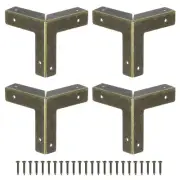4 Pcs Decorative Box Corner Cover, 32mm Metal Edge Guard, Bronze